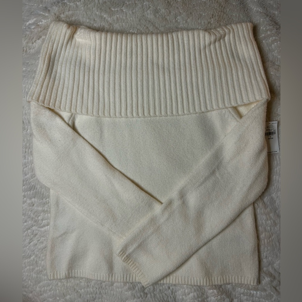 Off-Shoulder Cream Sweater
